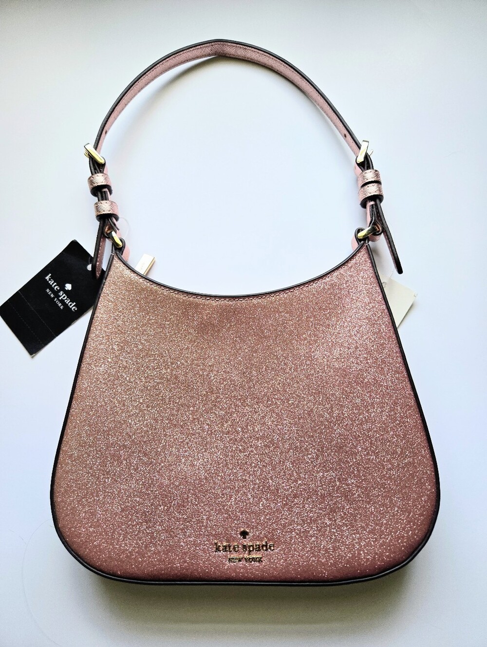 NWT Kate Spade Glimmer Glitter KE461 Pink Metallic Shoulder Bag - Picture 6 of 10